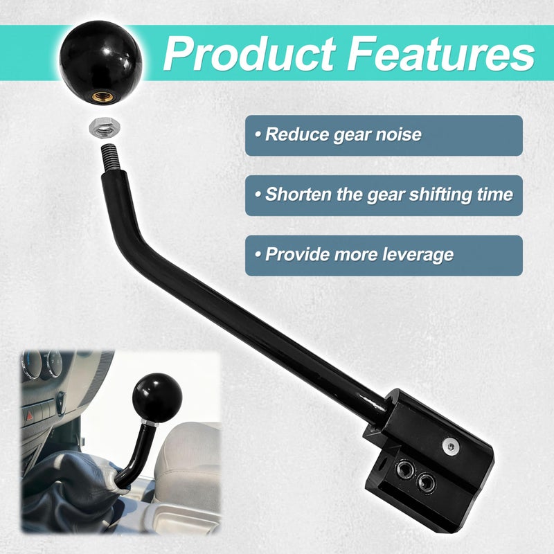 WEST ORGIN 46200 Shifter Accessory, Shifter Stick Replacement for B & M Compatible with 07-18 Jeep Wrangler TJ & JK Shifter with 6 Speed Manual Transmission, 1 Pack - Image 4